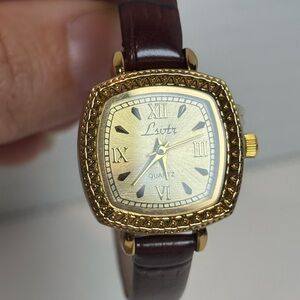 Gold and‎ Brown Women's Quartz Watch